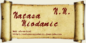 Nataša Miodanić vizit kartica